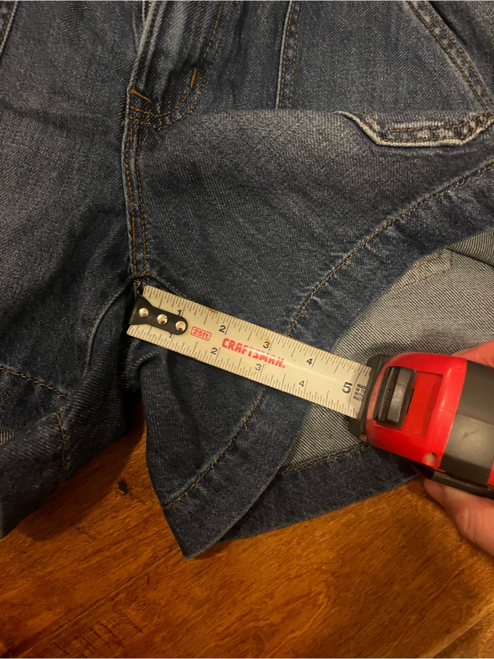 Maurices Dark Blue Denim Jean Shorts - Picture 5 of 5